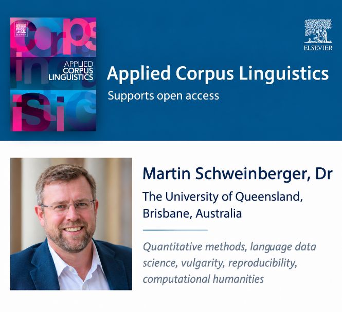 Martin Schweinberger joins the Editorial Board of Applied Corpus Linguistics